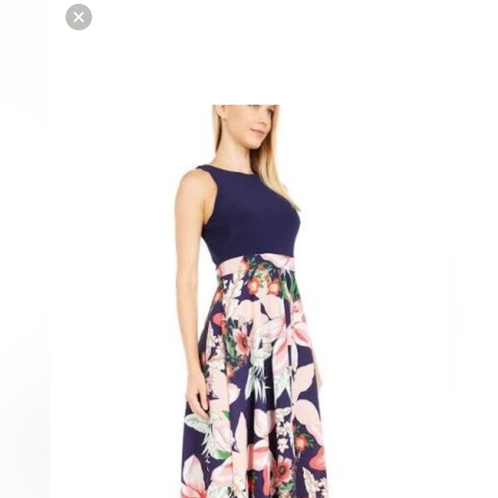 Vince Camuto handkerchief hem sleeveless midi dress - Picture 2 of 14